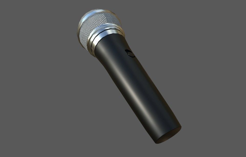 Microphone Free low-poly 3D model_3