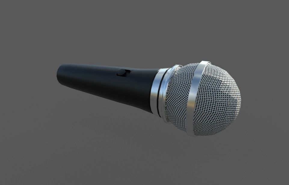 Microphone Free low-poly 3D model_2