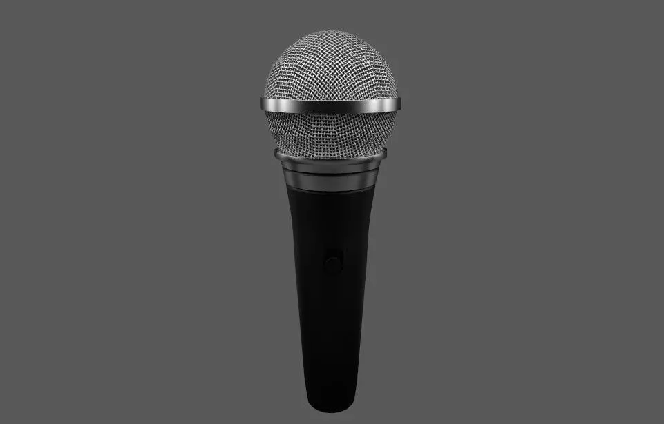 Microphone Free low-poly 3D model_0
