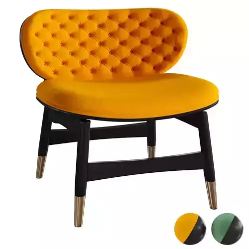 Homary-Accent Chair Leath-aire Upholstered Chair 3D model