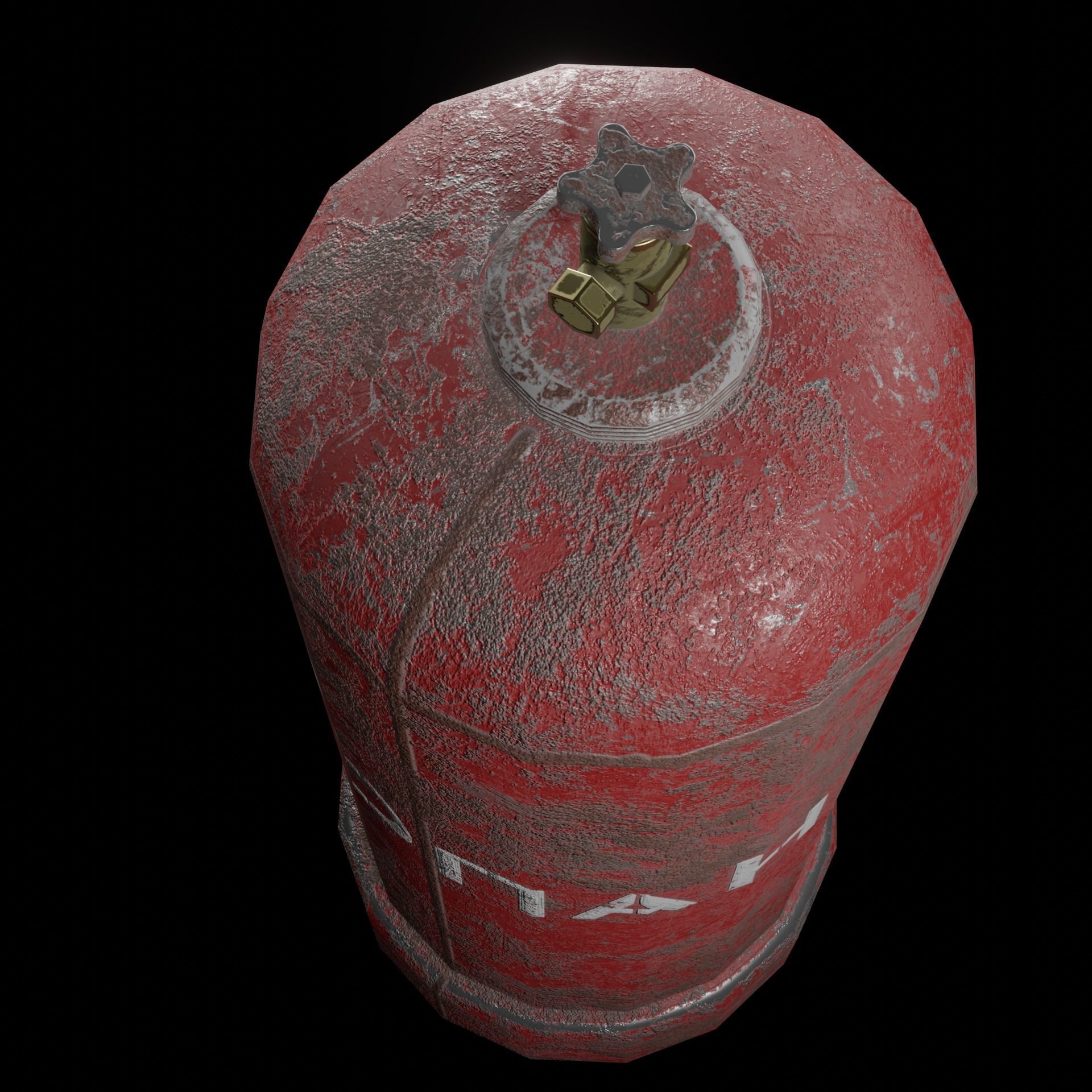 Soviet USSR Gas tank PBR low-poly game-ready model Low-poly 3D model_6