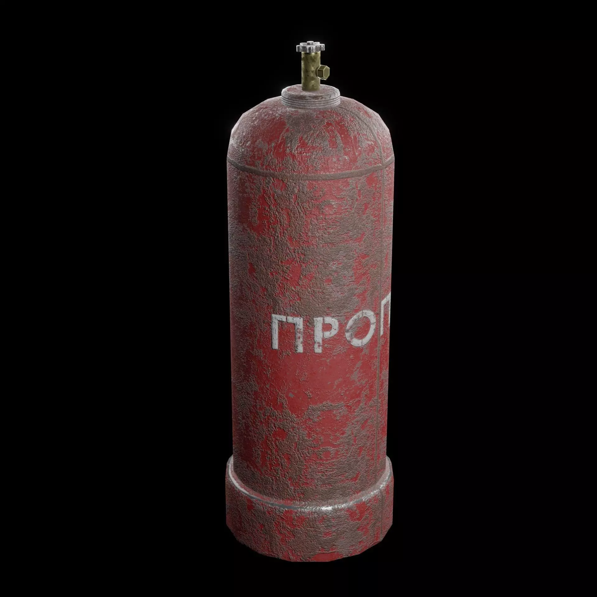 Soviet USSR Gas tank PBR low-poly game-ready model Low-poly 3D model_0