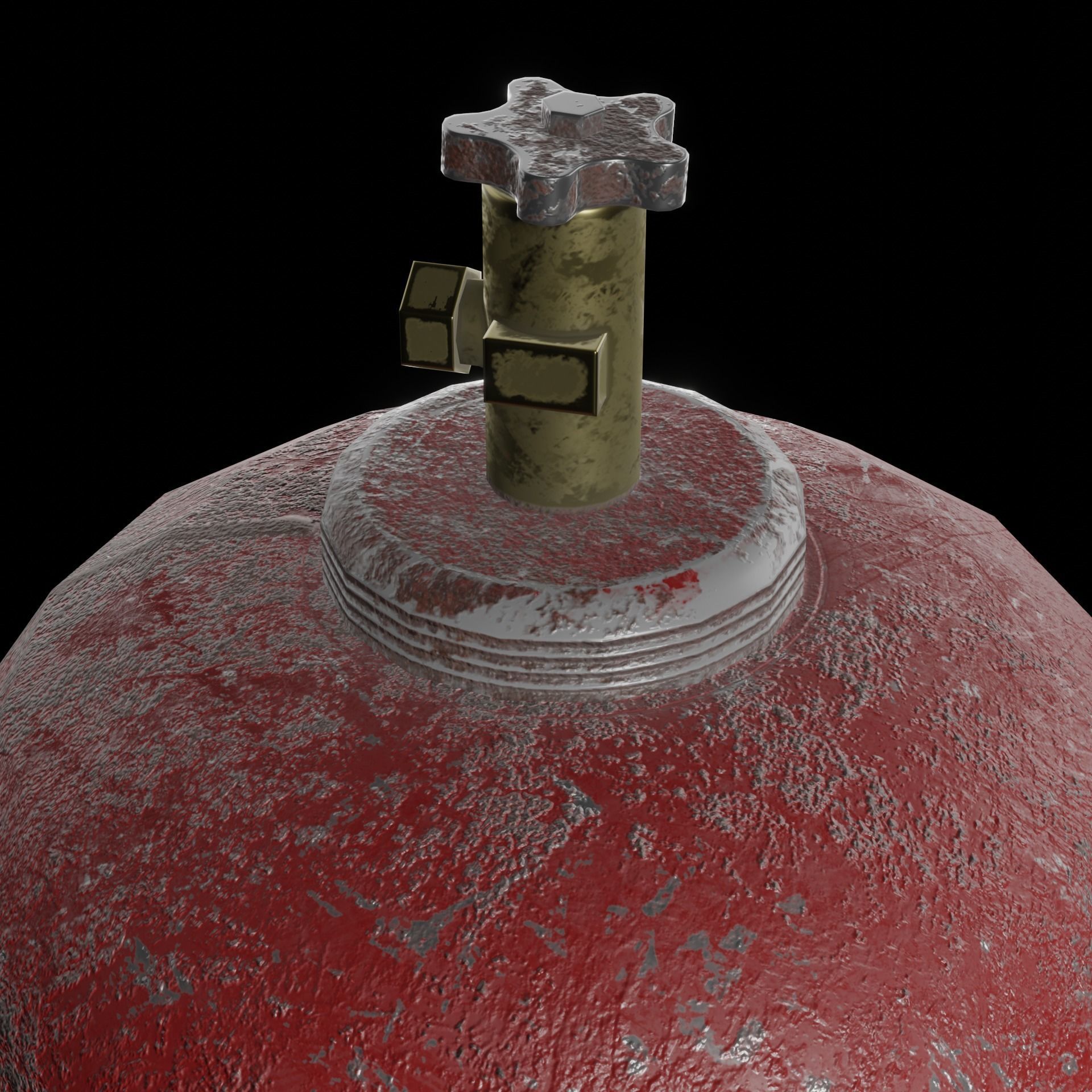 Soviet USSR Gas tank PBR low-poly game-ready model Low-poly 3D model_5