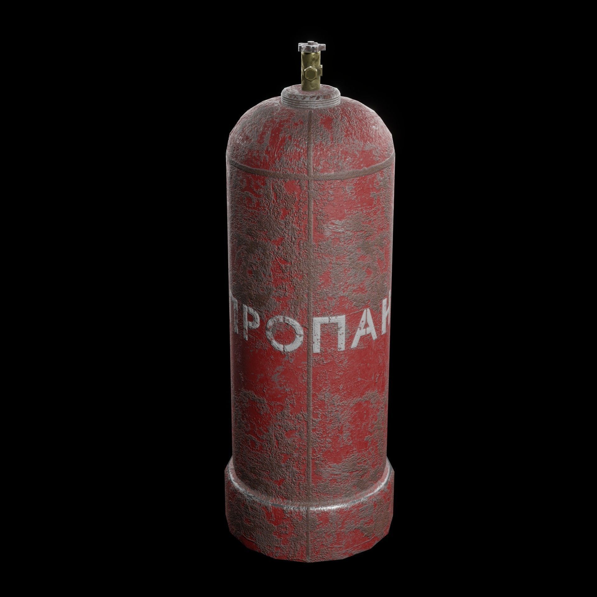 Soviet USSR Gas tank PBR low-poly game-ready model Low-poly 3D model_1