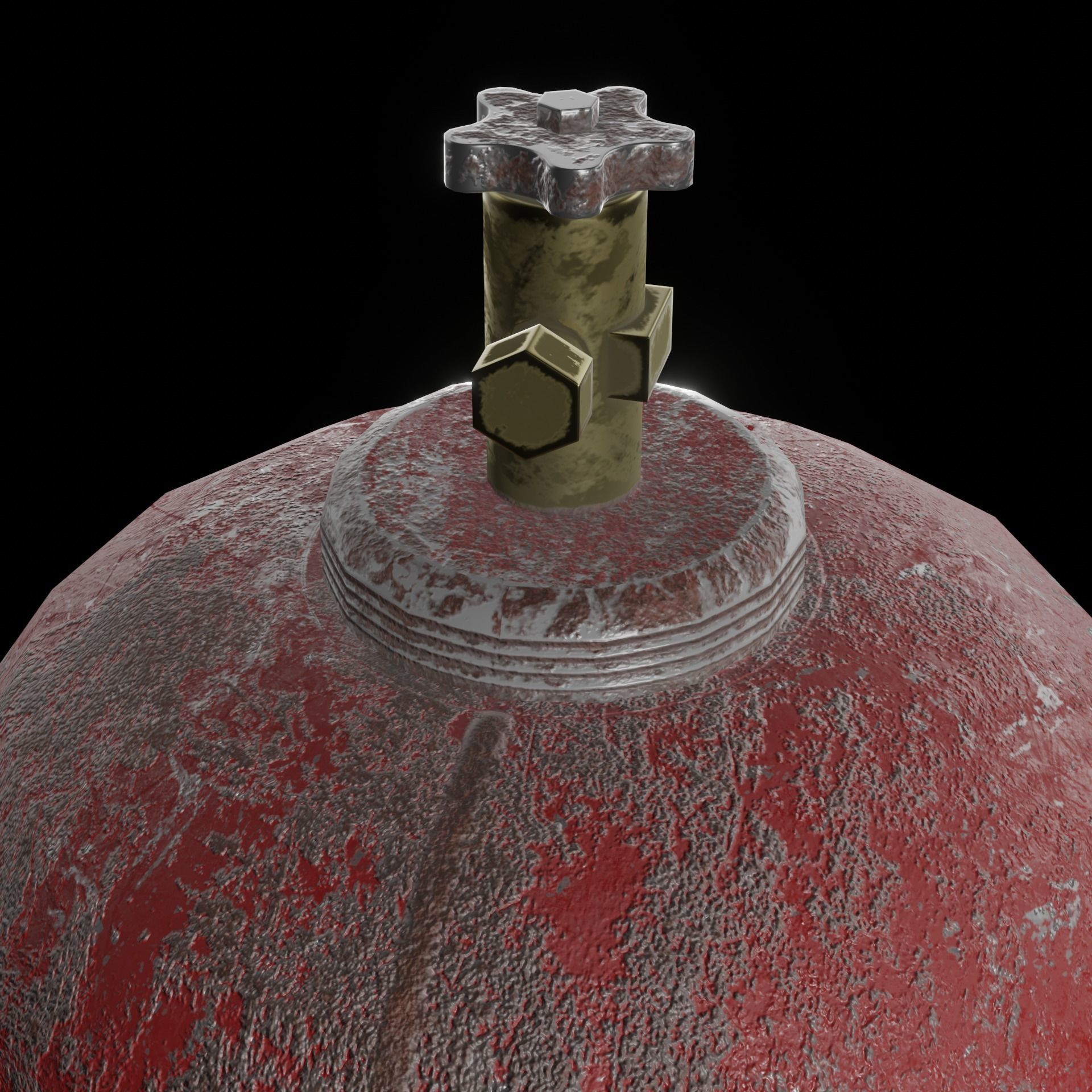 Soviet USSR Gas tank PBR low-poly game-ready model Low-poly 3D model_4