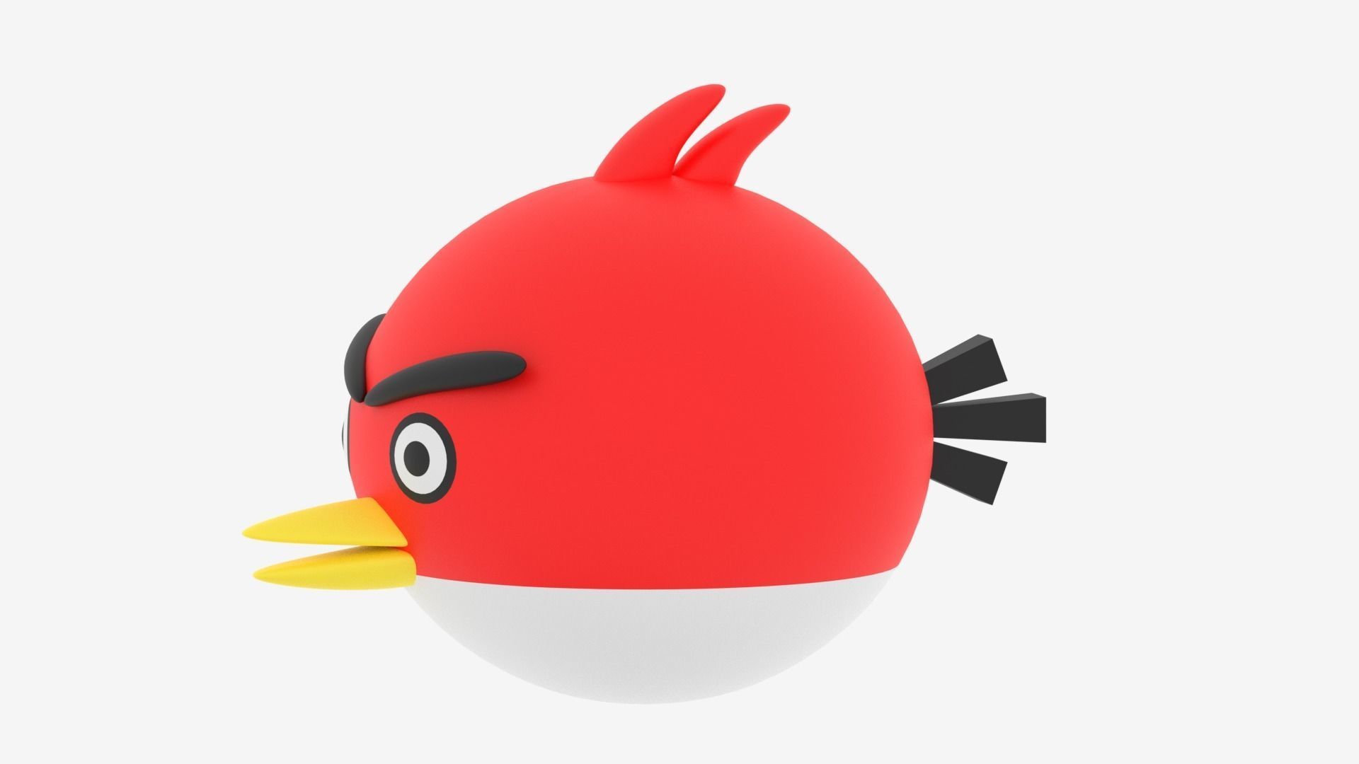 Cartoon Angry Bird 3D model_15