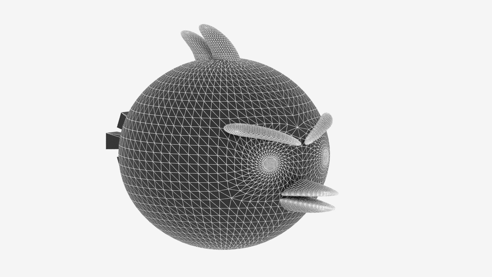 Cartoon Angry Bird 3D model_6