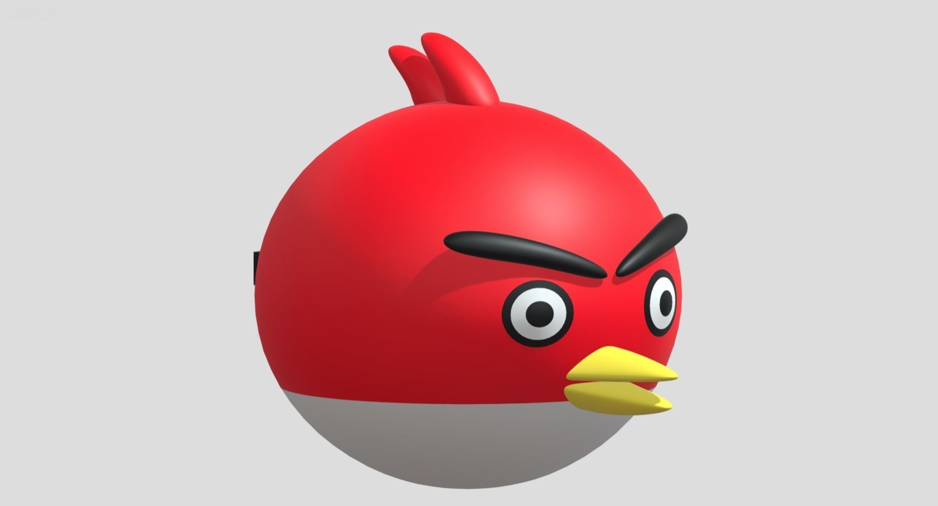 Cartoon Angry Bird 3D model_1