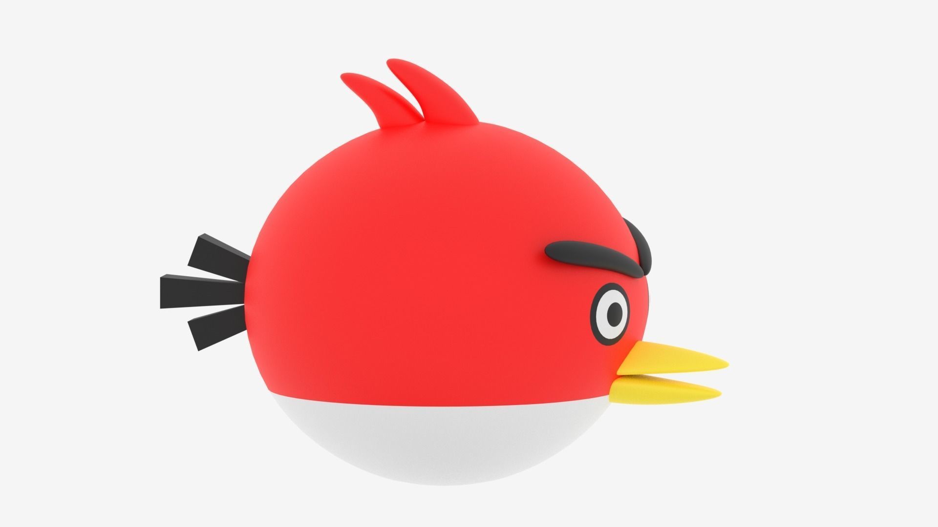 Cartoon Angry Bird 3D model_8