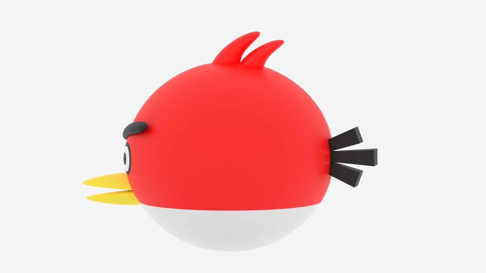 Cartoon Angry Bird 3D model_14