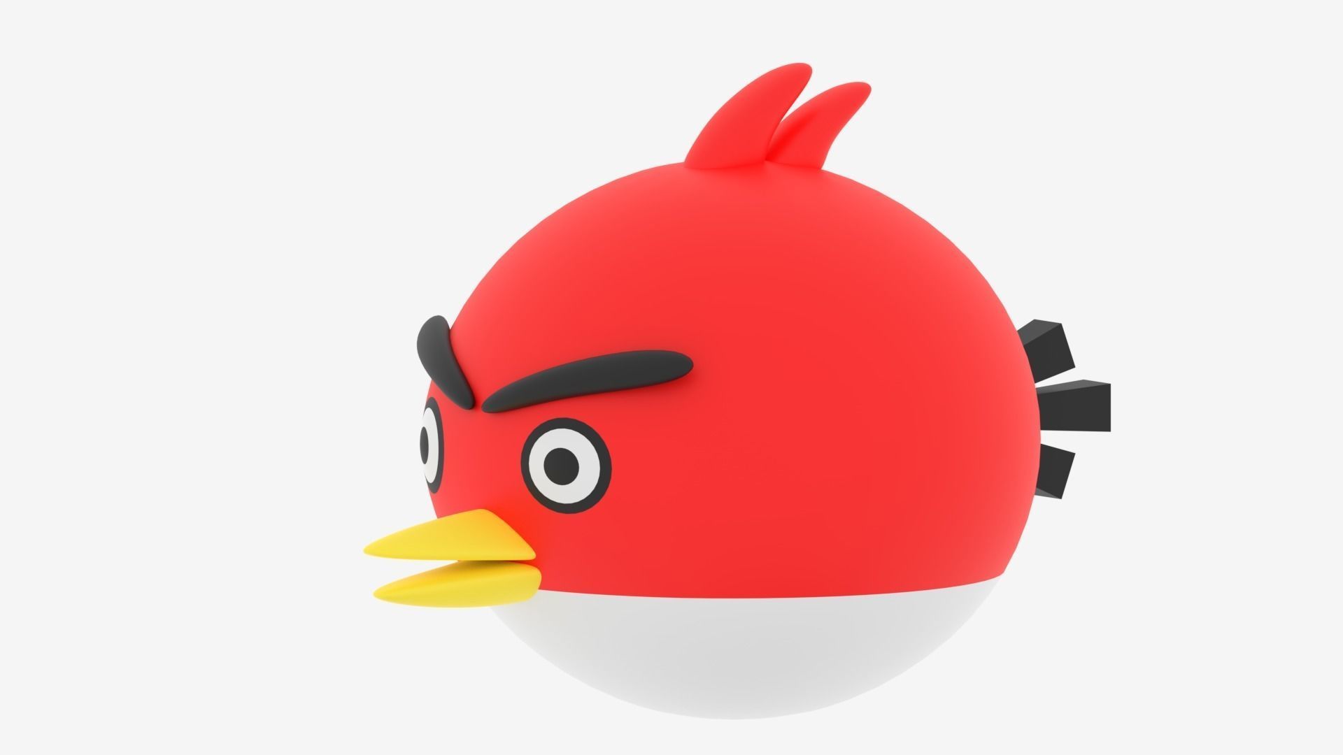 Cartoon Angry Bird 3D model_5