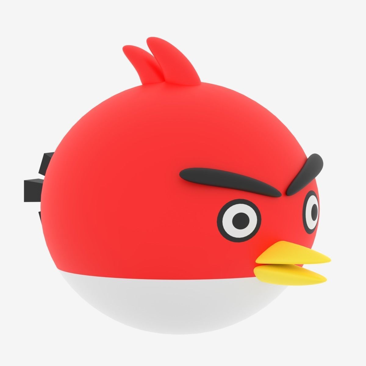Cartoon Angry Bird 3D model_3