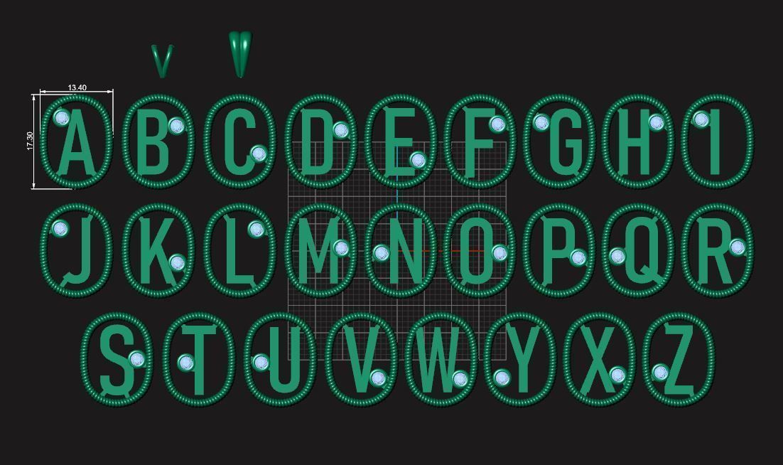 Pendant A-Zwithbail 3D print model_4