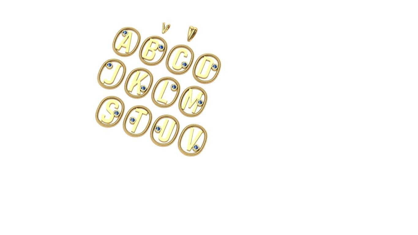 Pendant A-Zwithbail 3D print model_1