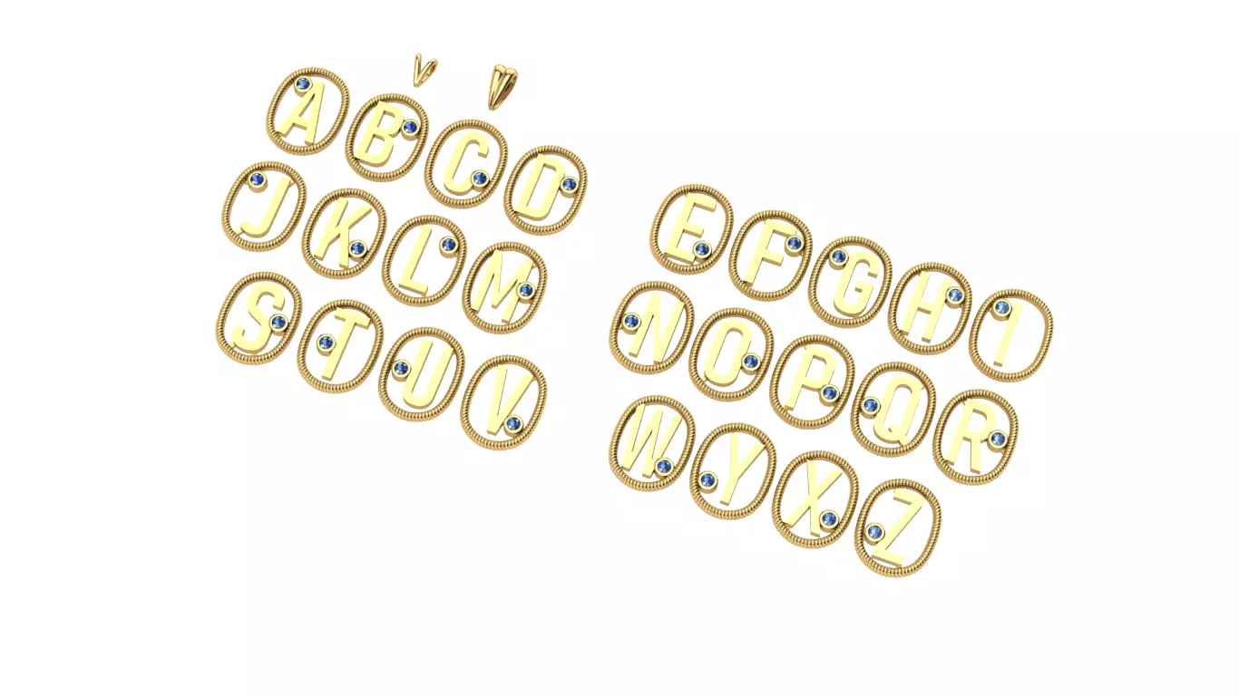 Pendant A-Zwithbail 3D print model_0