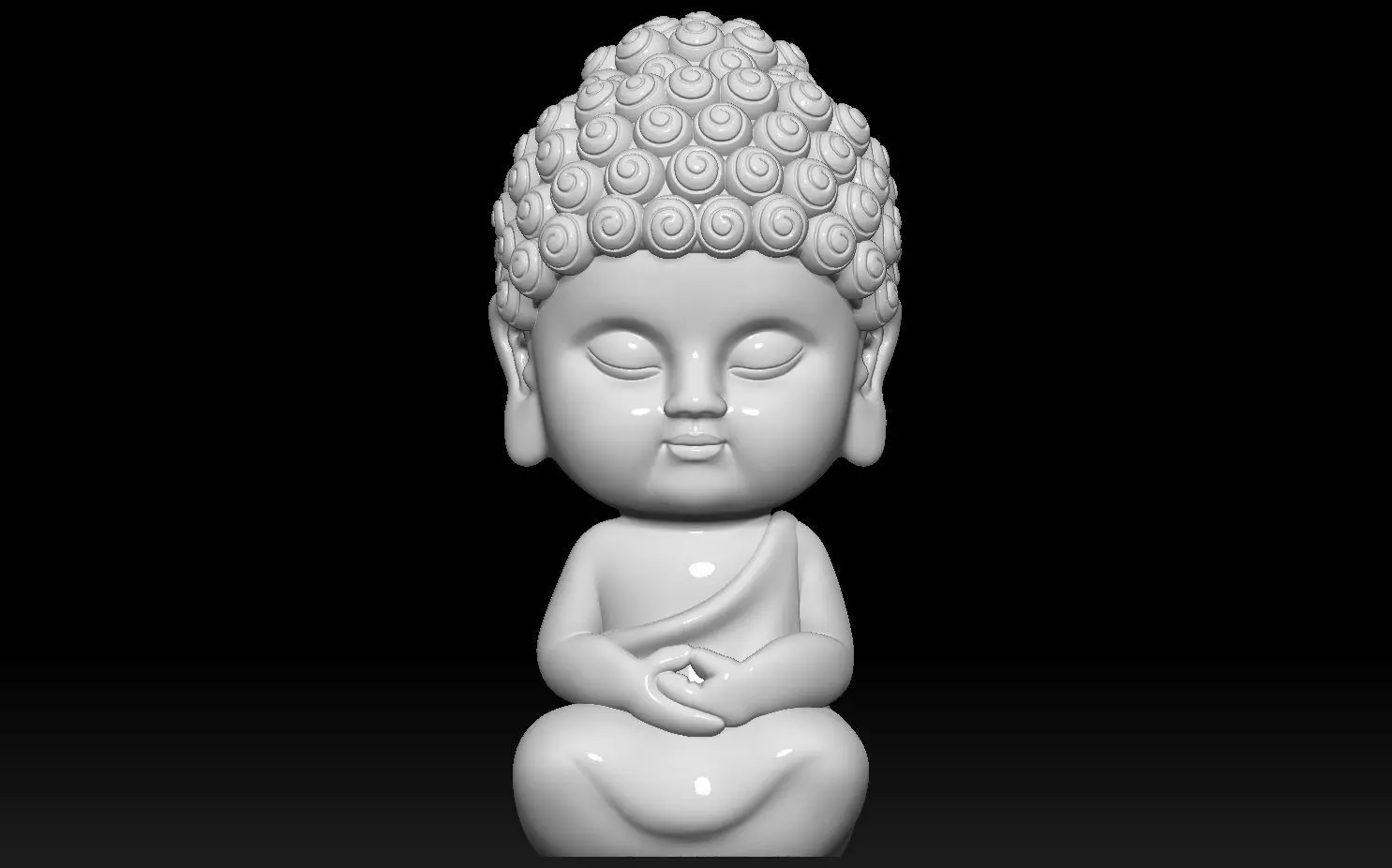 Cute litle buddha statue 3D print model