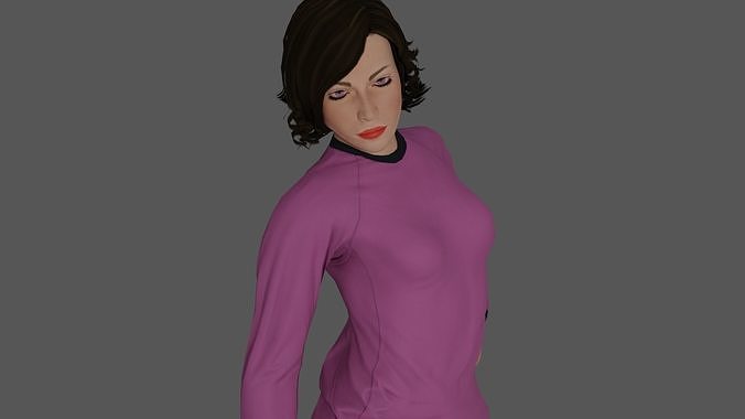 Rigged Female Character 23 3D model