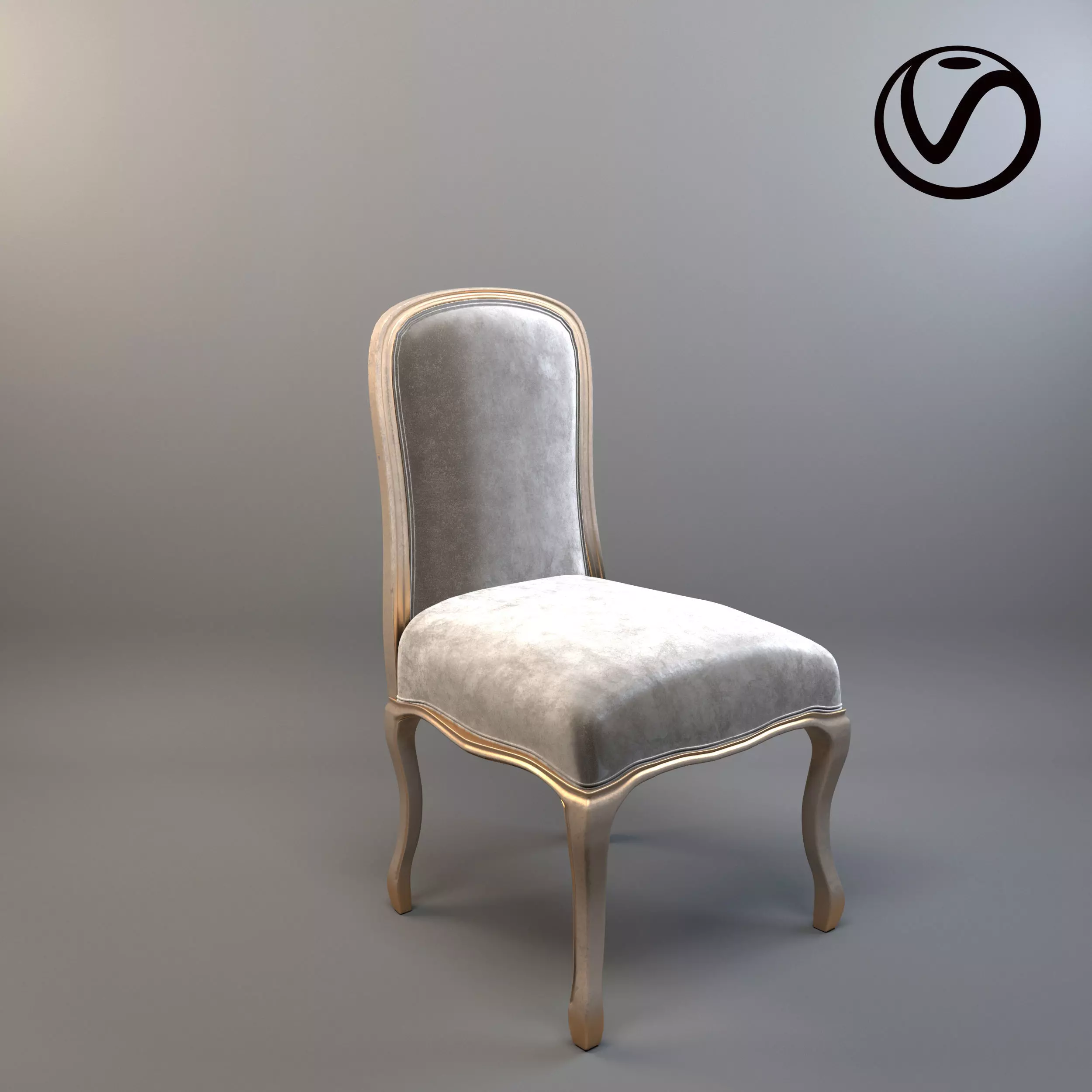 velvetchair dining chair Free low-poly 3D model
