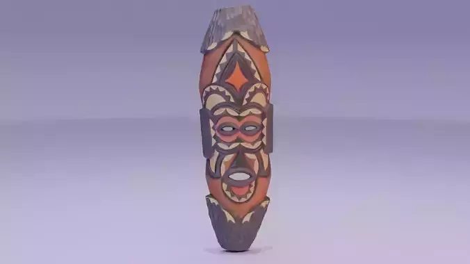 African Mask 07 high-poly