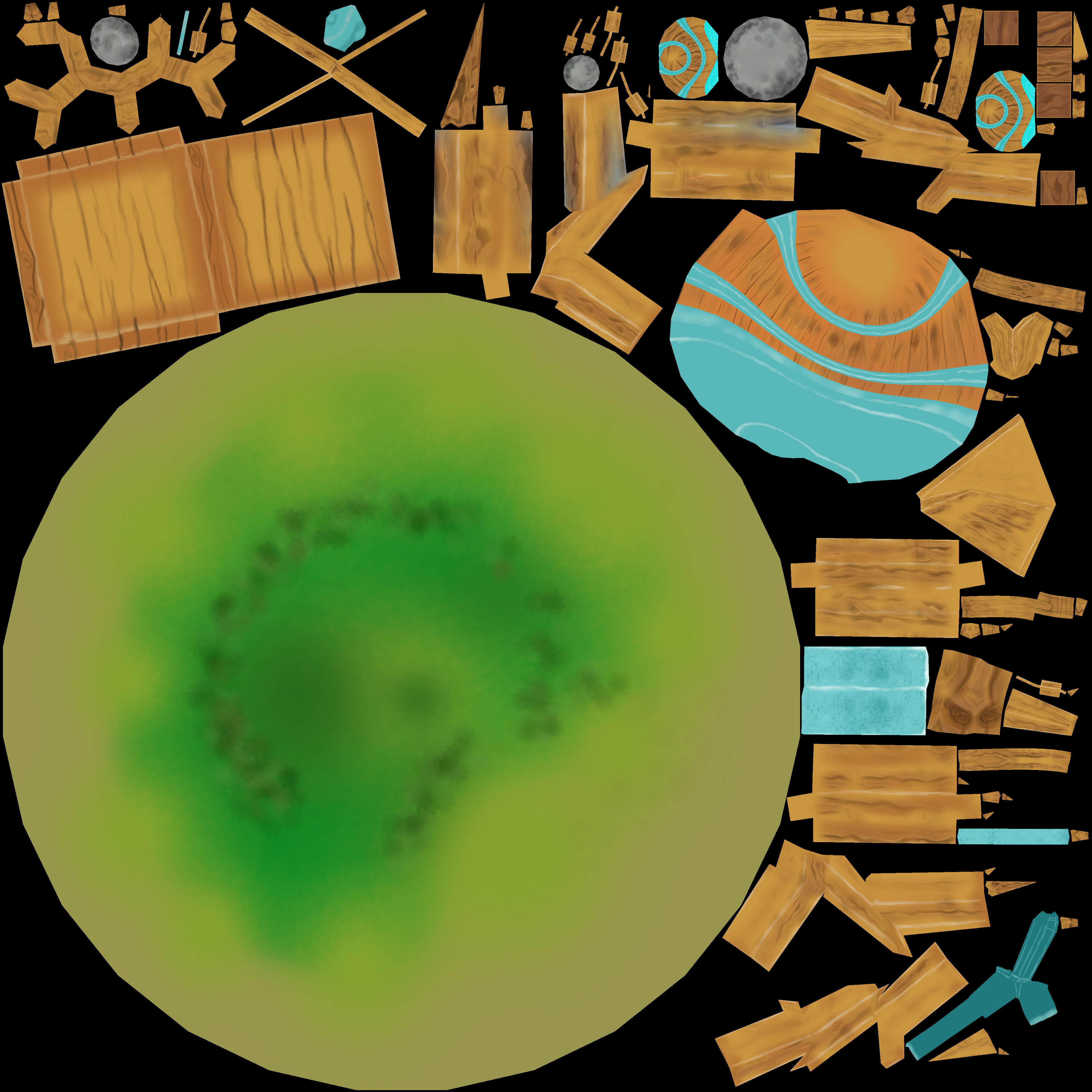 Stylized Water Tank Low-poly 3D model_22