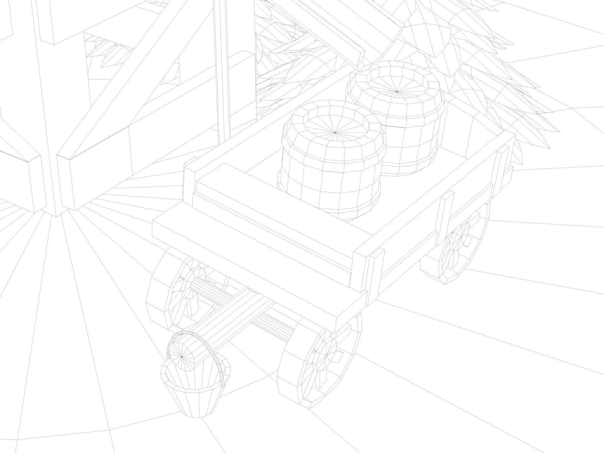 Stylized Water Tank Low-poly 3D model_19