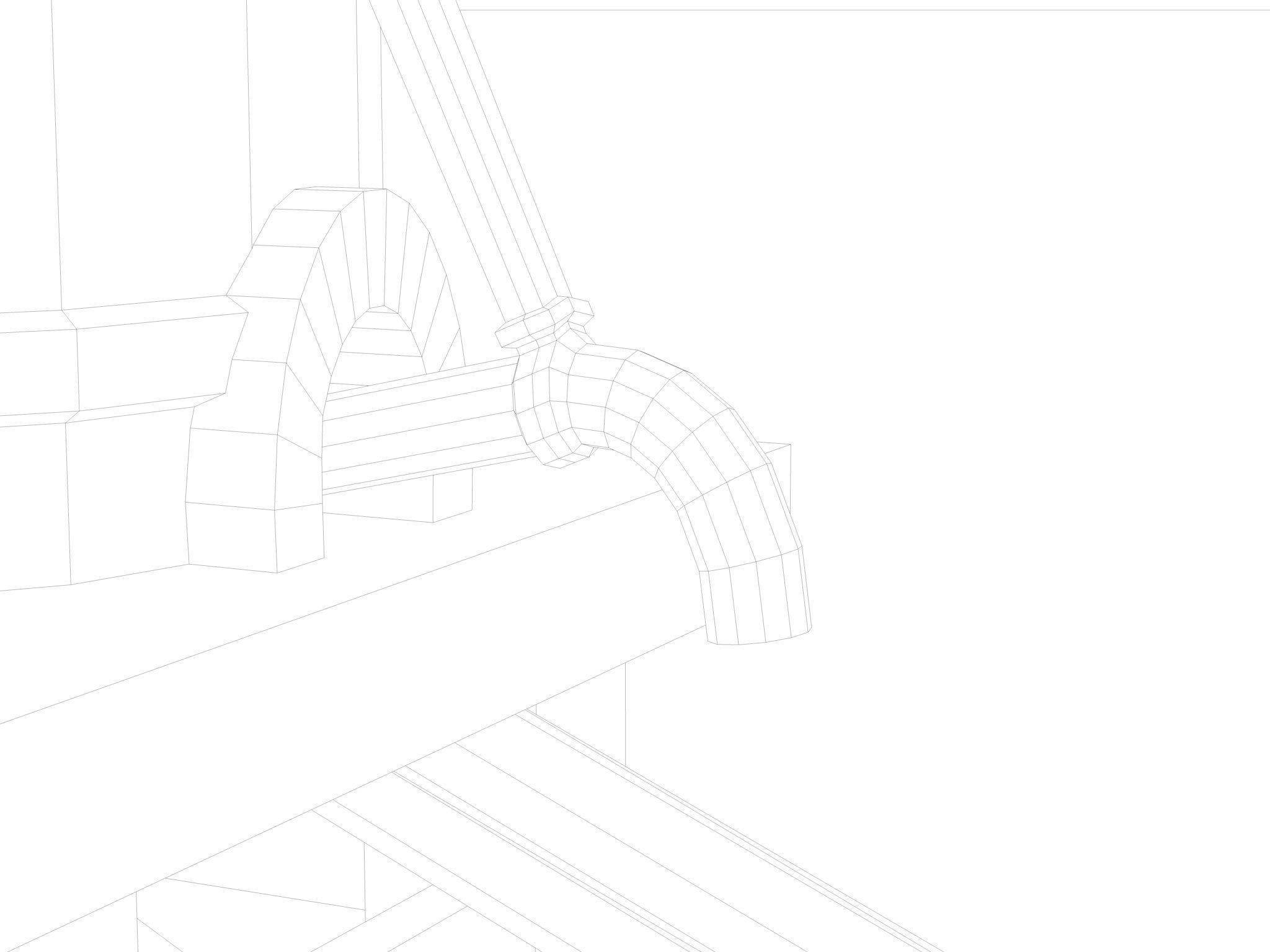 Stylized Water Tank Low-poly 3D model_21