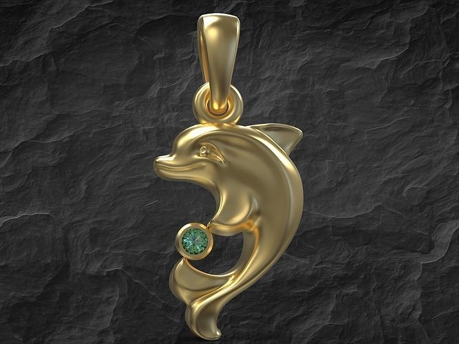 Pendant Dolphin 3D print model