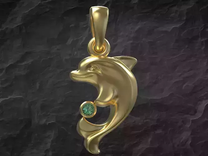 Pendant Dolphin 3D print model