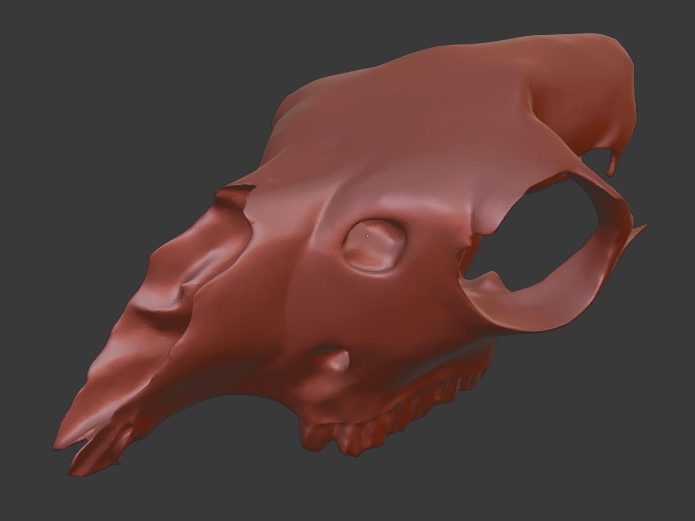 Cranium Charm Llama Bronze 3D print model_12