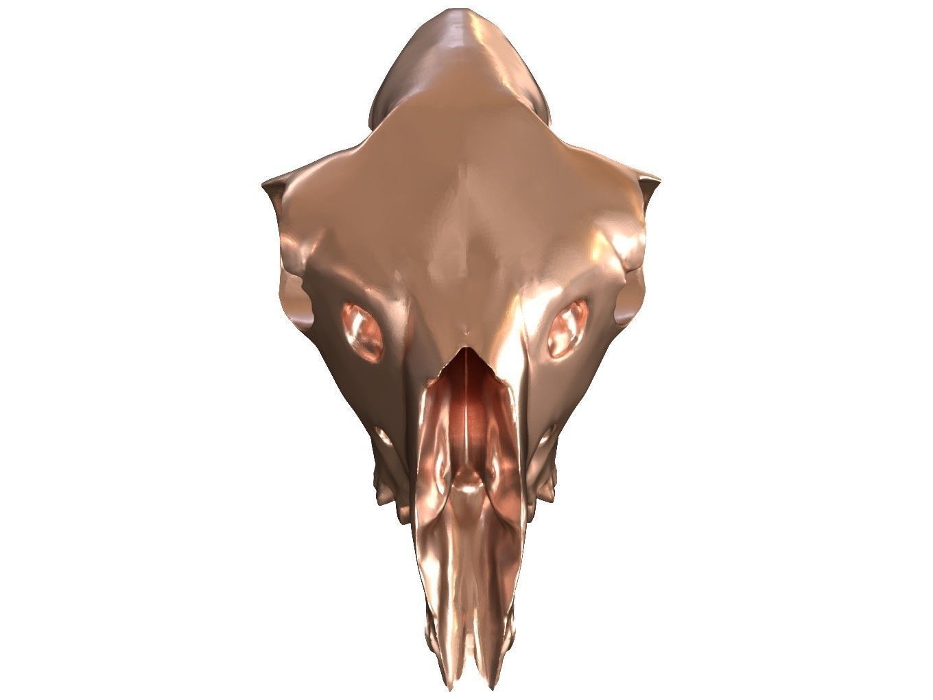 Cranium Charm Llama Bronze 3D print model_7