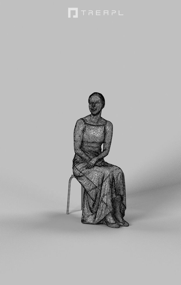 3d crowds and Eternal Side Event ballroom Sitting Woman 3D Model Collection_18