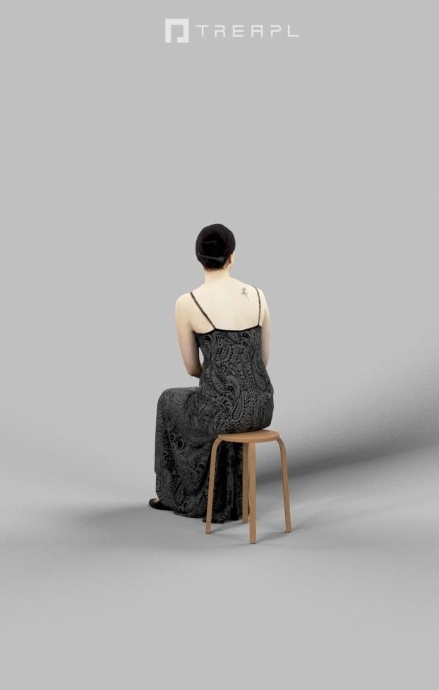 3d crowds and Eternal Side Event ballroom Sitting Woman 3D Model Collection_14