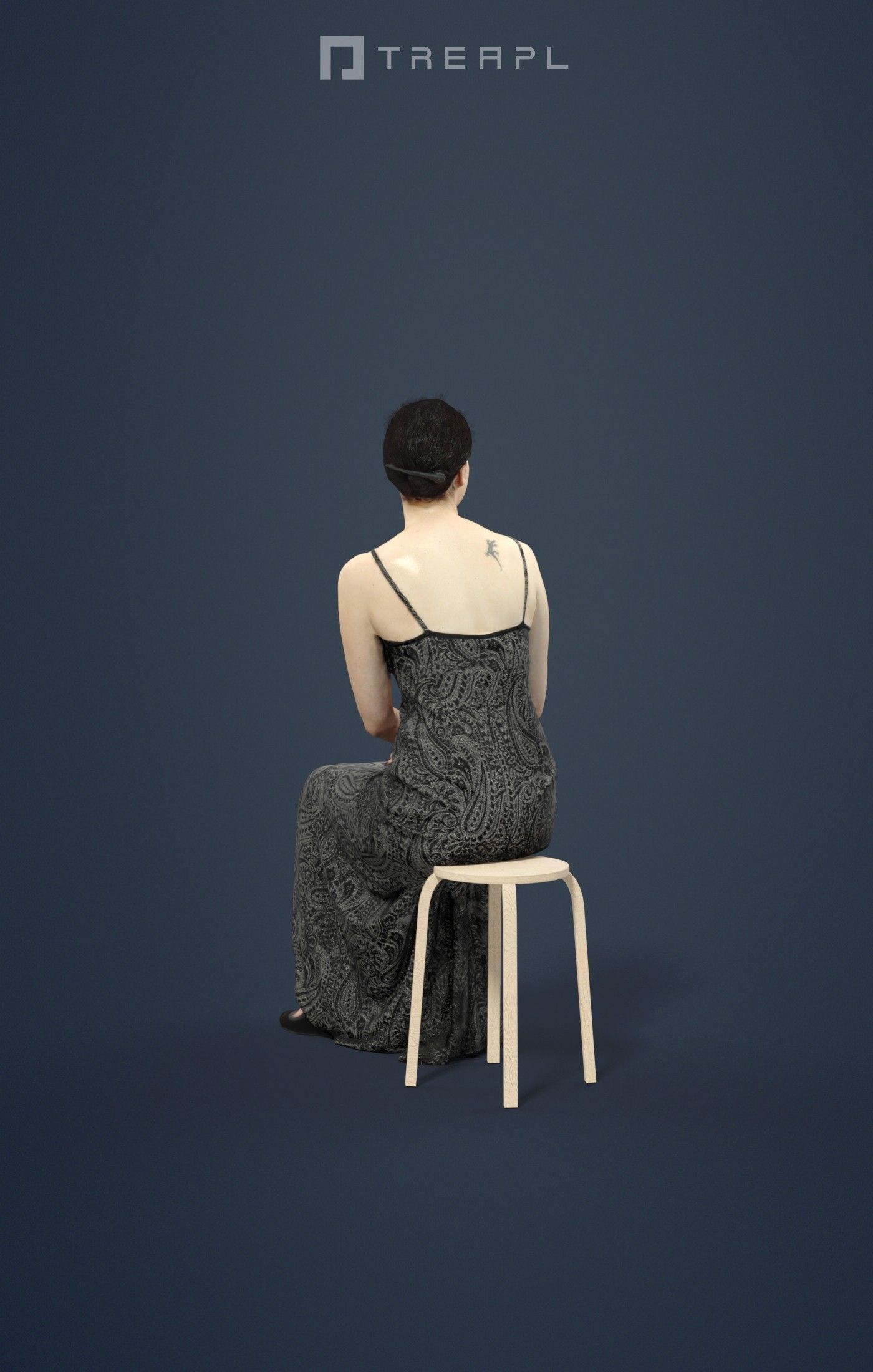 3d crowds and Eternal Side Event ballroom Sitting Woman 3D Model Collection_21