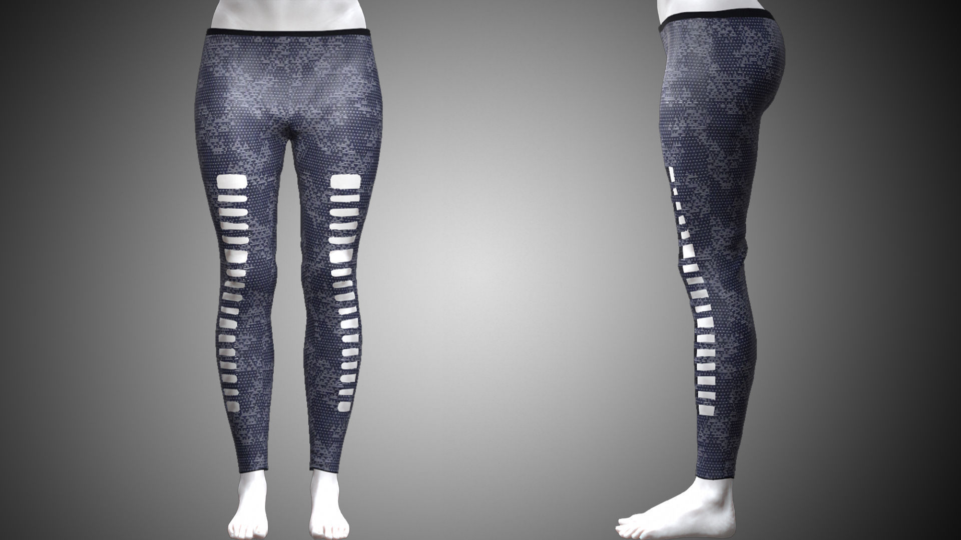 Cyber Hero - Pants02 Low-poly 3D model_2