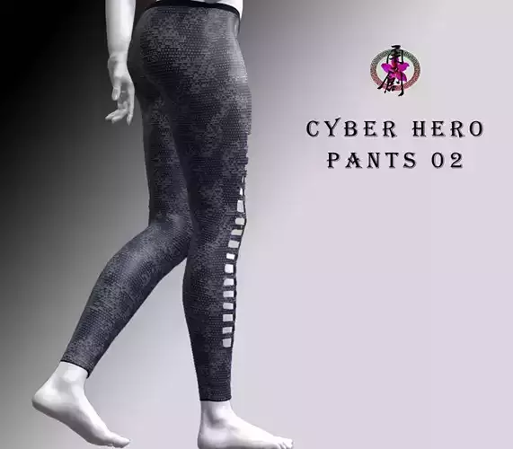 Cyber Hero - Pants02 Low-poly 3D model