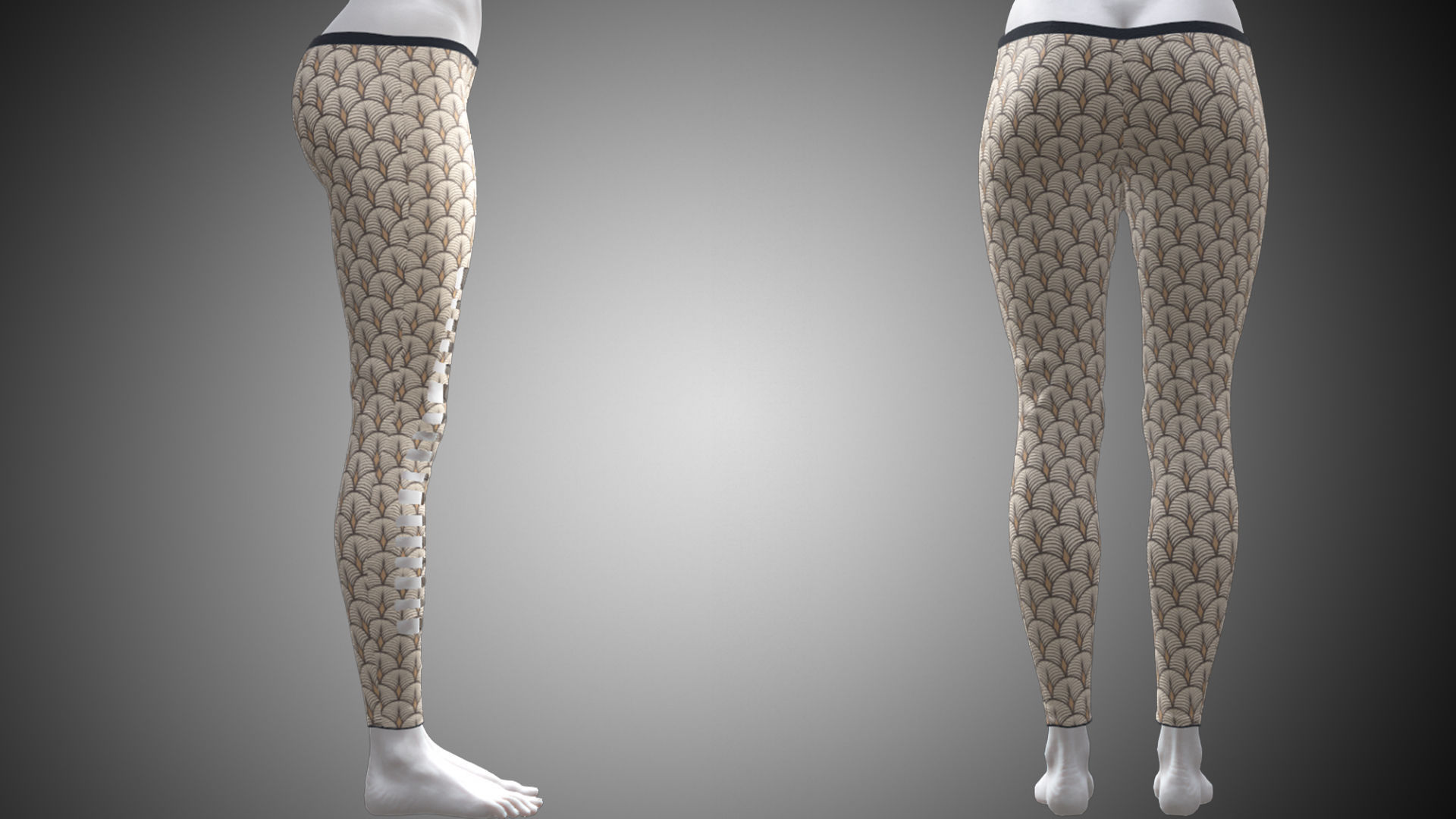 Cyber Hero - Pants 03 Low-poly 3D model_2