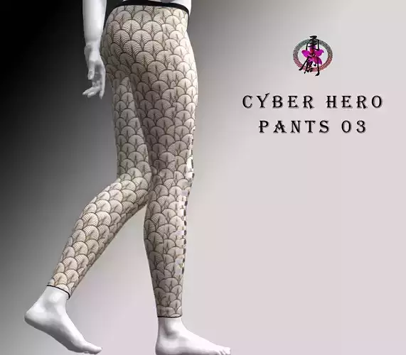 Cyber Hero - Pants 03 Low-poly 3D model