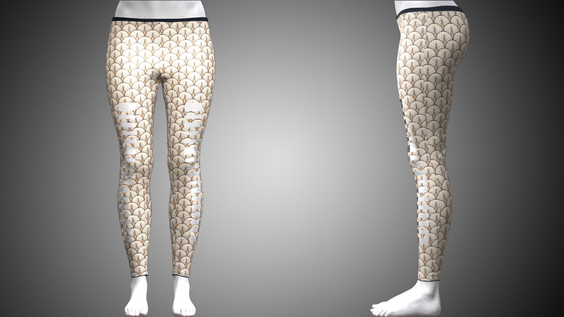 Cyber Hero - Pants 03 Low-poly 3D model_1