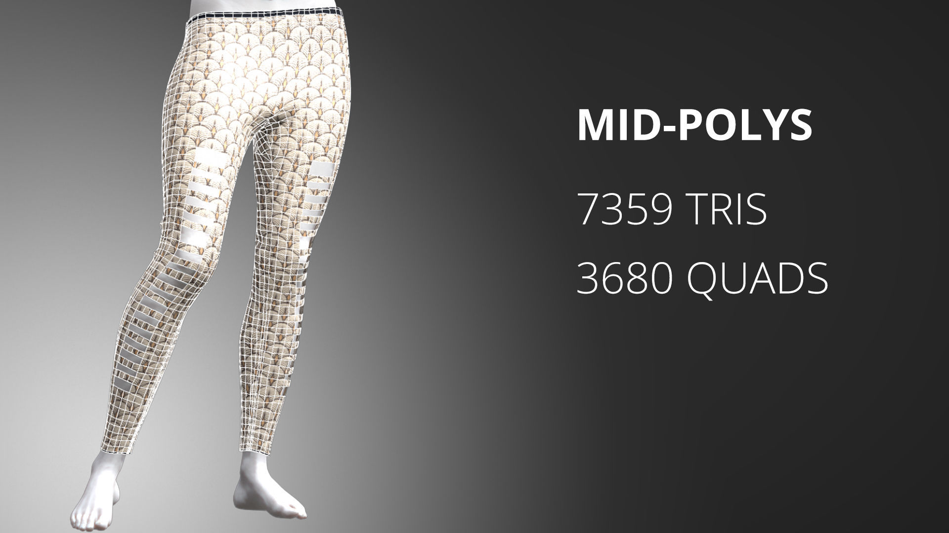 Cyber Hero - Pants 03 Low-poly 3D model_3