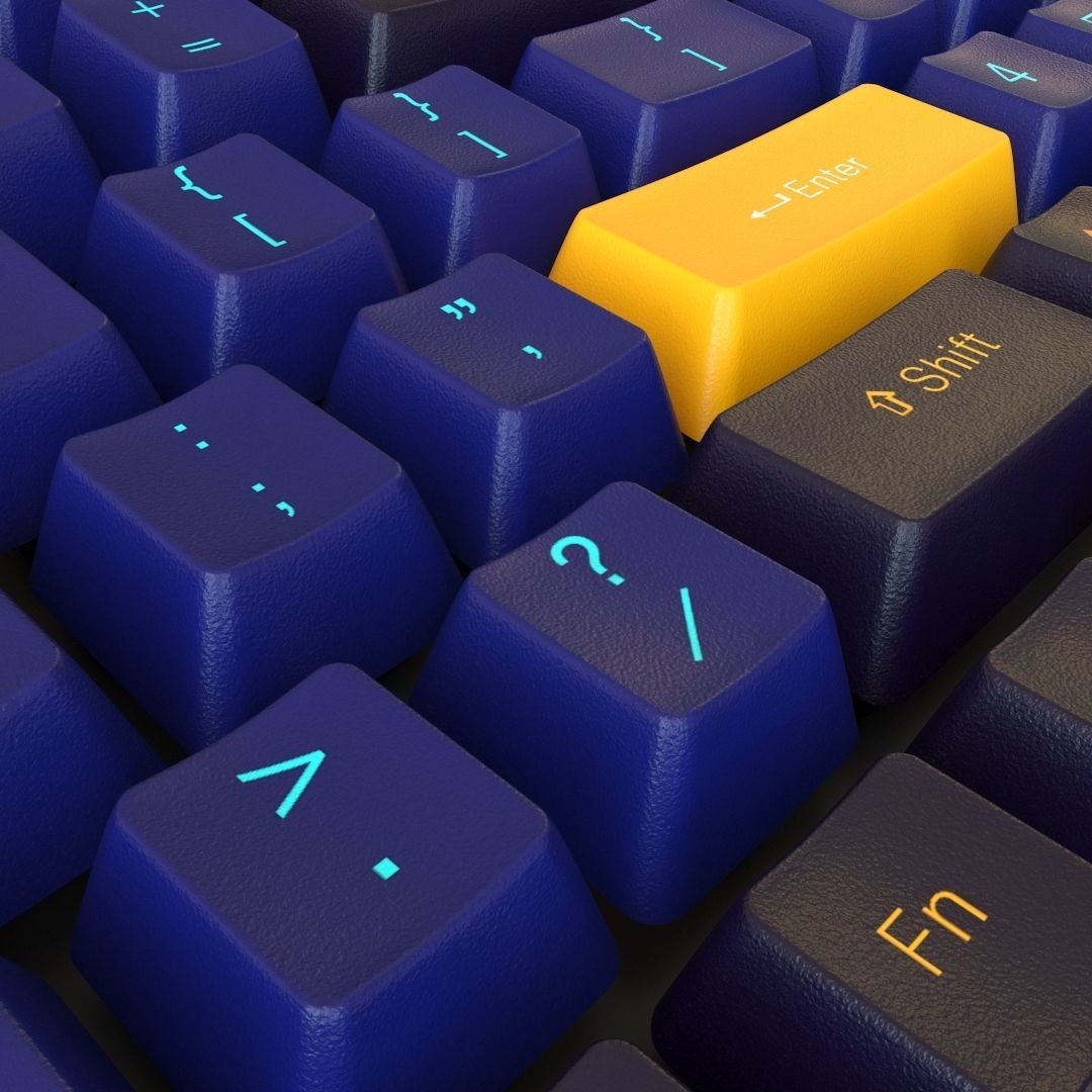 Keycrone K4 V2 Mechanical Keyboard 3D model_1