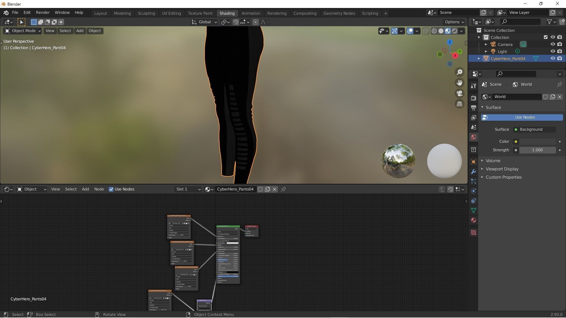 Cyber Hero - Pants 04 Low-poly 3D model_5