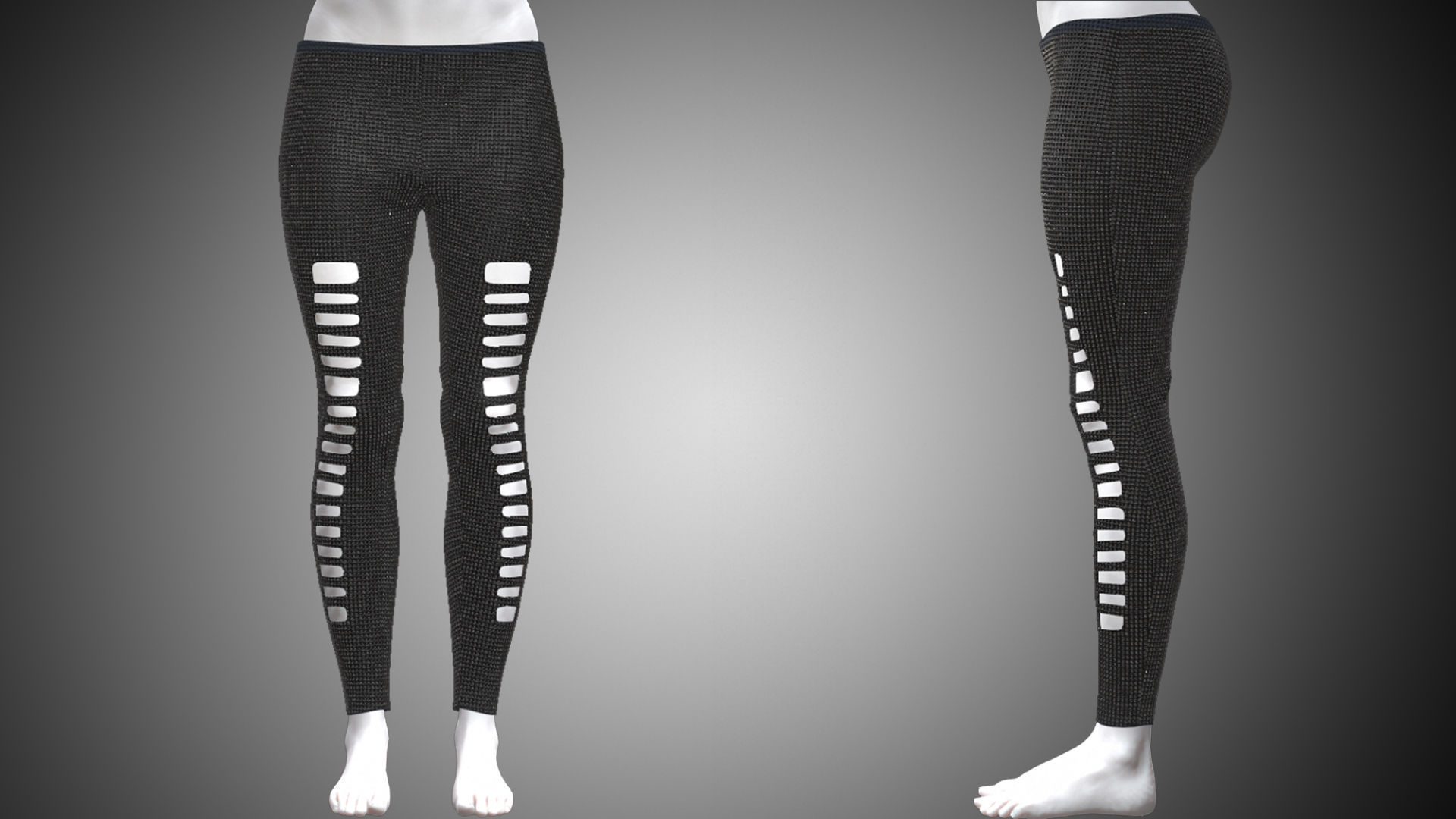 Cyber Hero - Pants 04 Low-poly 3D model_2