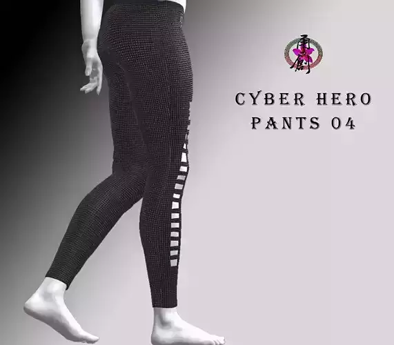 Cyber Hero - Pants 04 Low-poly 3D model