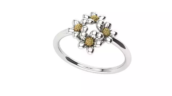 miniflower2 daisy flower ring
