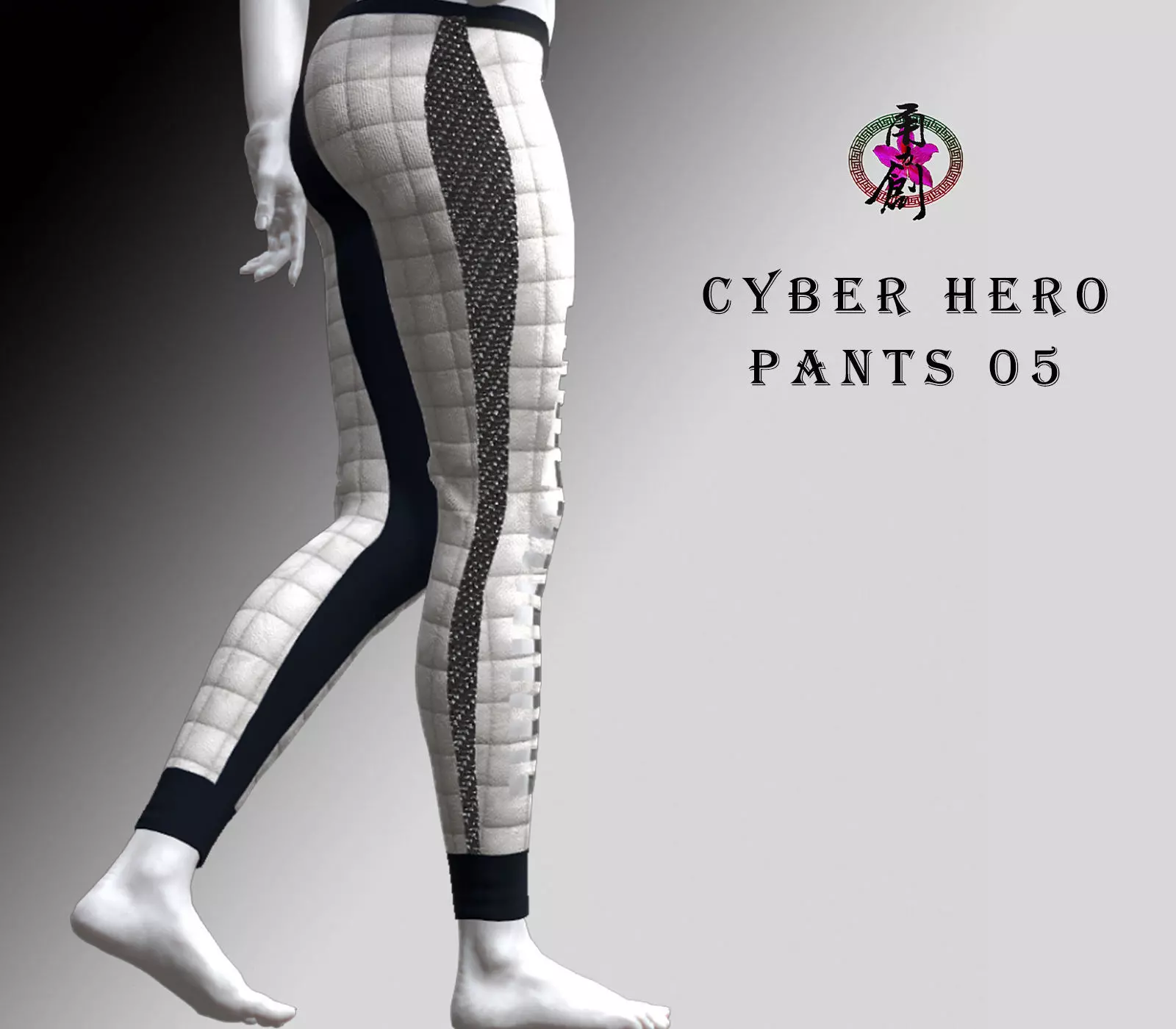 Cyber Hero - Pants 05 Low-poly 3D model_0
