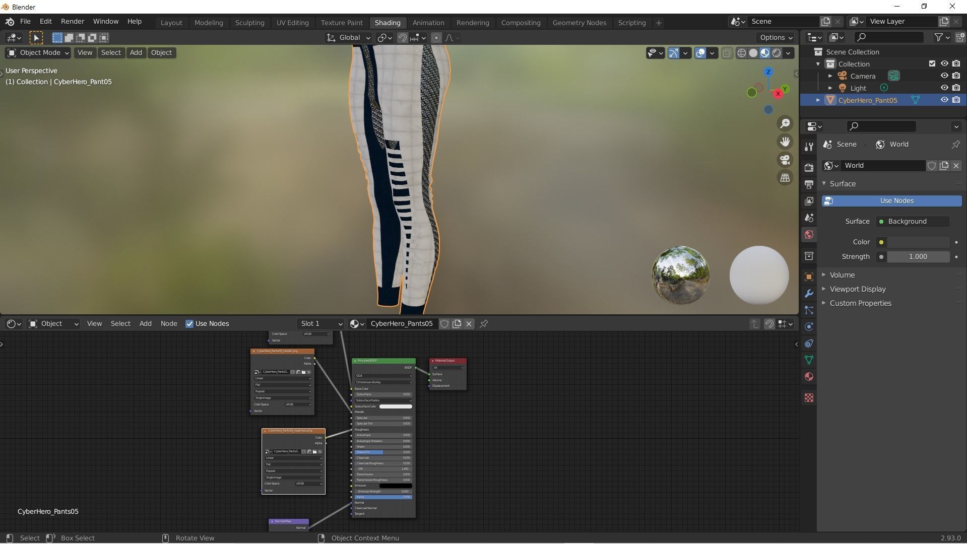 Cyber Hero - Pants 05 Low-poly 3D model_4