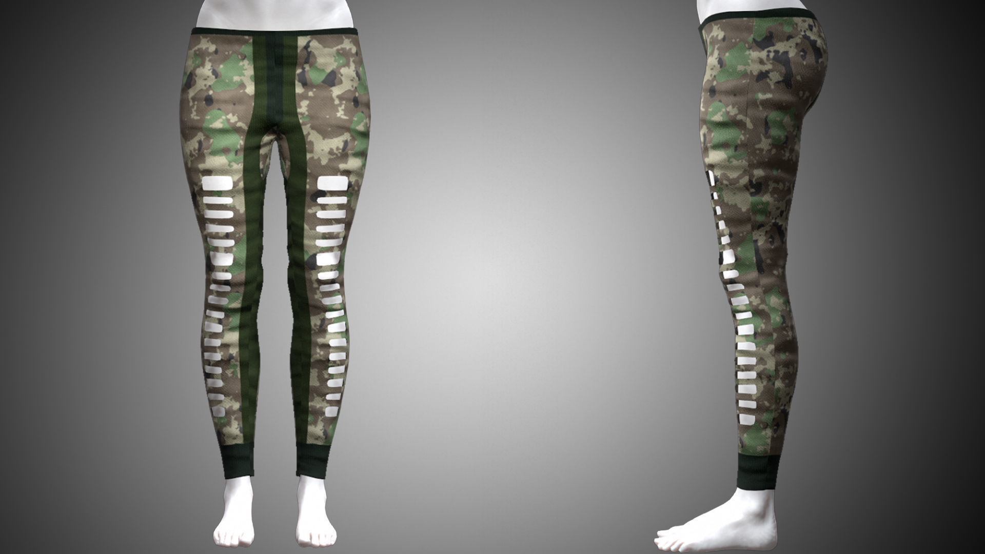 Cyber Hero - Pants 06 Low-poly 3D model_2