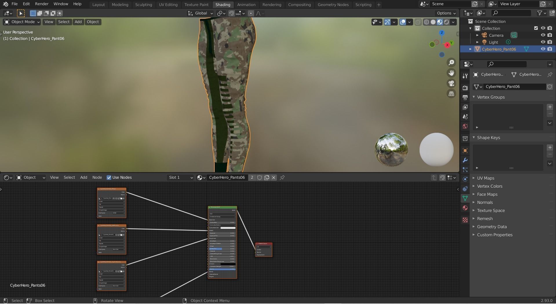 Cyber Hero - Pants 06 Low-poly 3D model_5