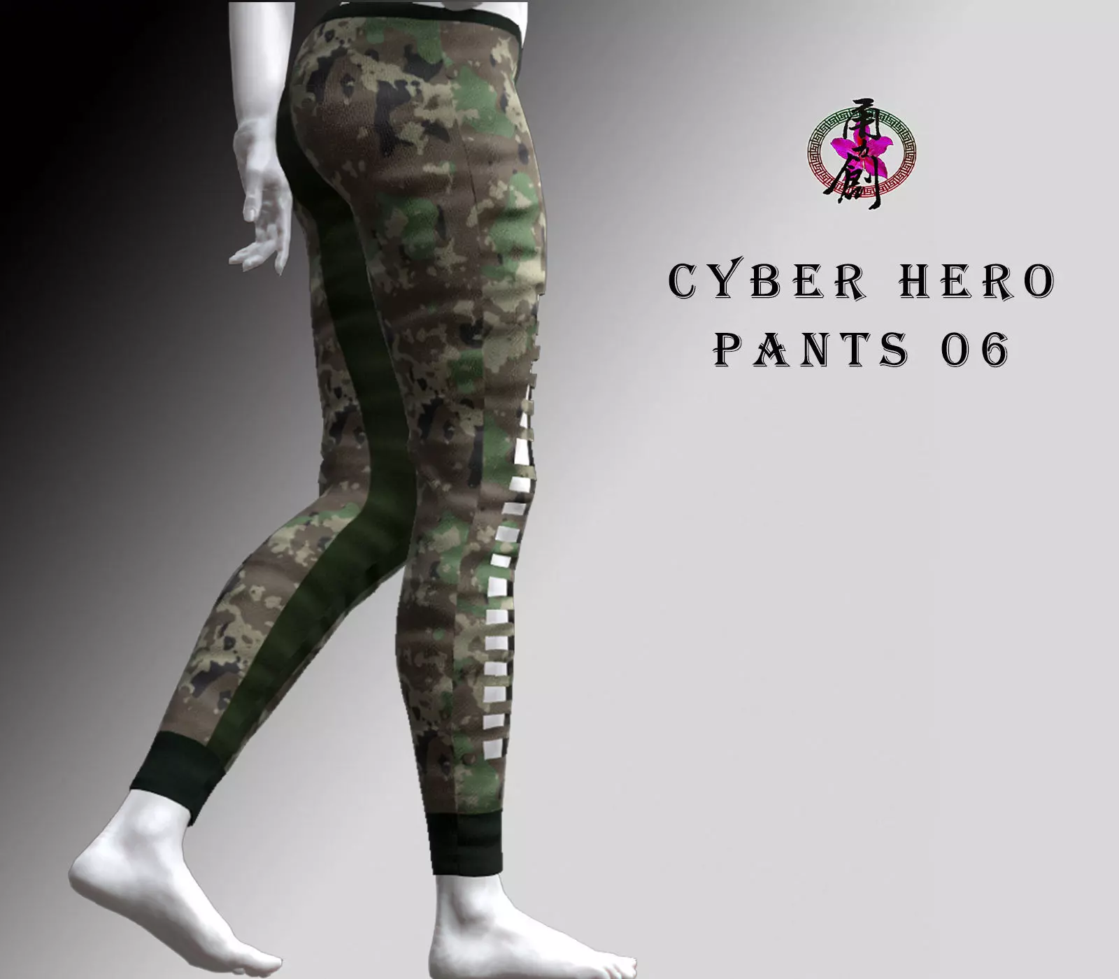 Cyber Hero - Pants 06 Low-poly 3D model_0