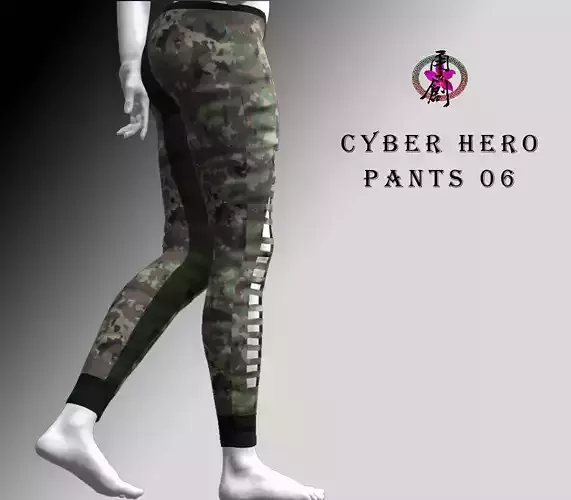 Cyber Hero - Pants 06 Low-poly 3D model